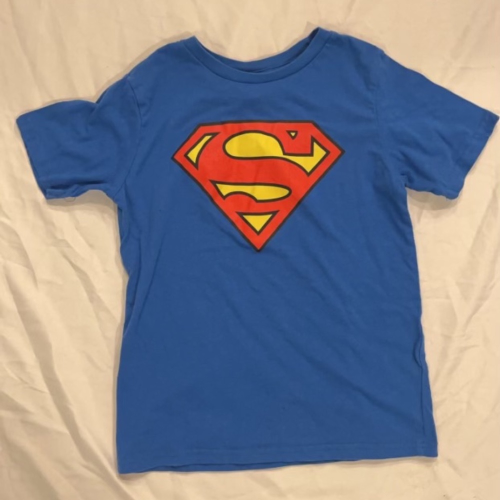 Superman Youth Boys Distressed Logo Tee Shirt New M